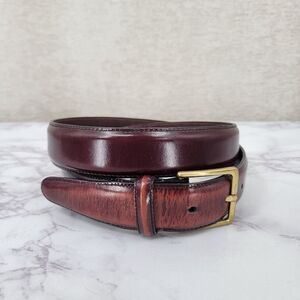 Brighton Deep Red Genuine Leather English Calf Belt Size 34
